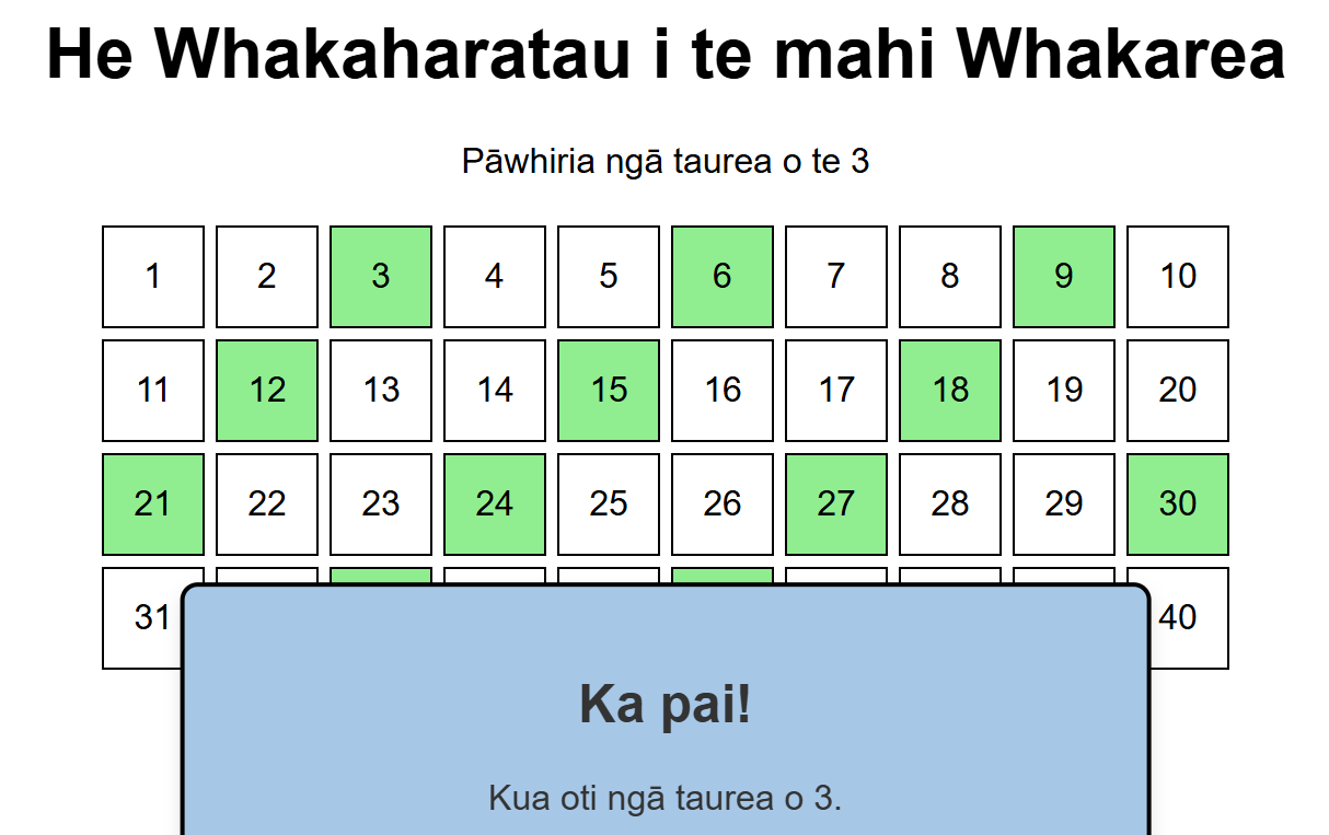 He kēmu ako tau māwhitiwhiti tēnei.